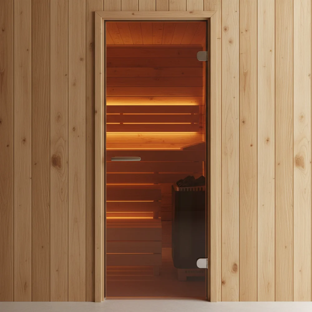Bronze Glass Sauna Door 790 x 1990mm