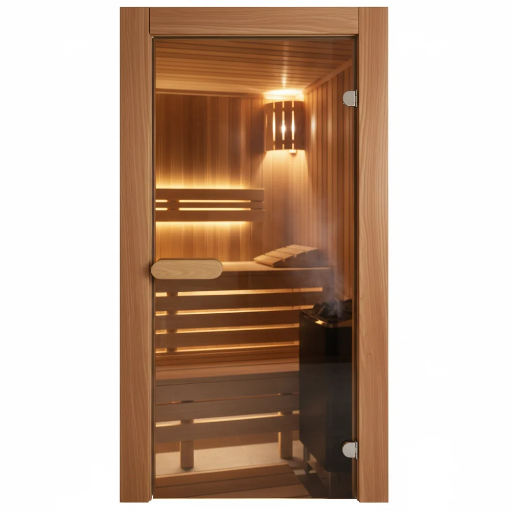 Toughened Clear Glass Sauna Door 690 x 1990mm