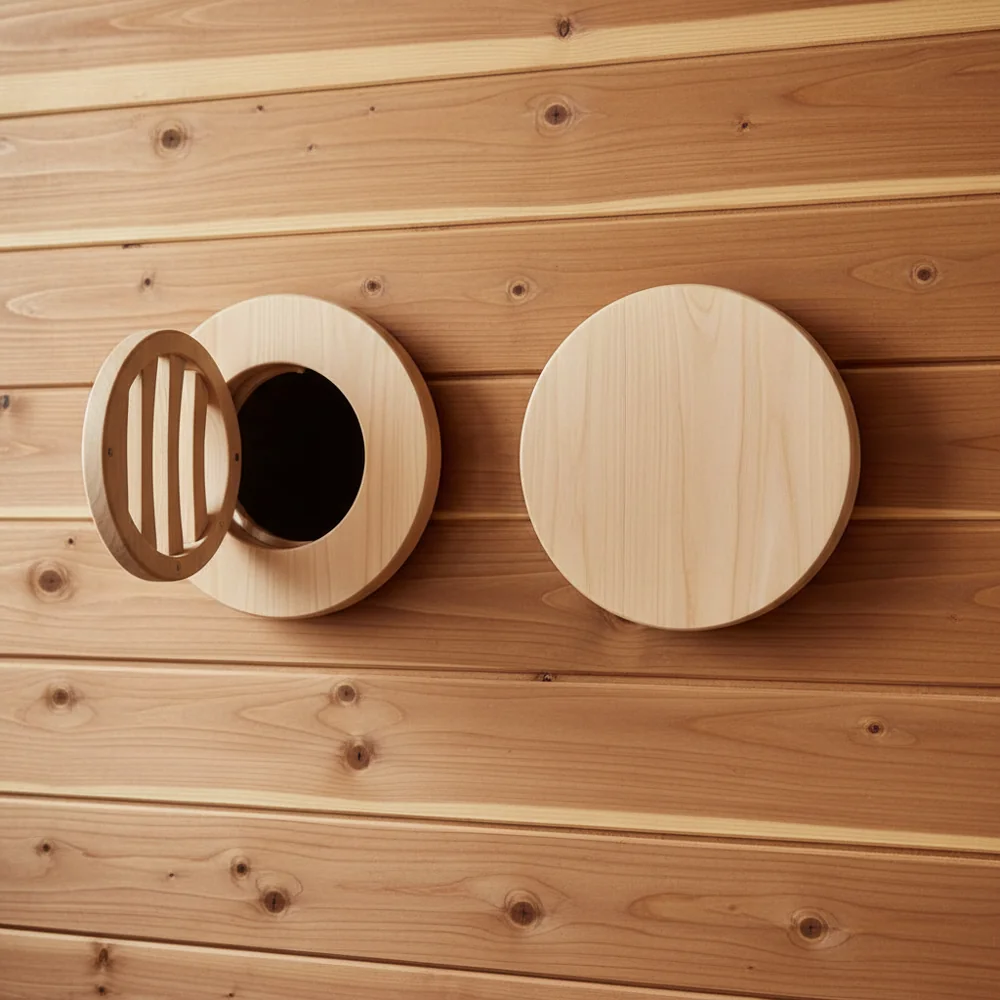 Adjustable Hemlock Sauna Air Vent Grille